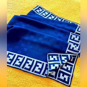 Fendi silk scarf zucca print. Very good condition. No issues.